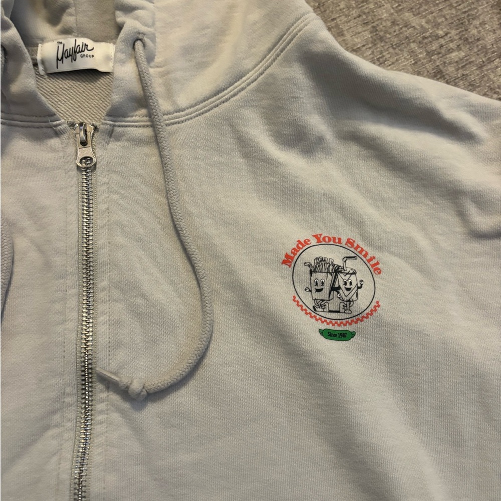 White Graphic Hoodie with Fun Print - Picture 5 of 7